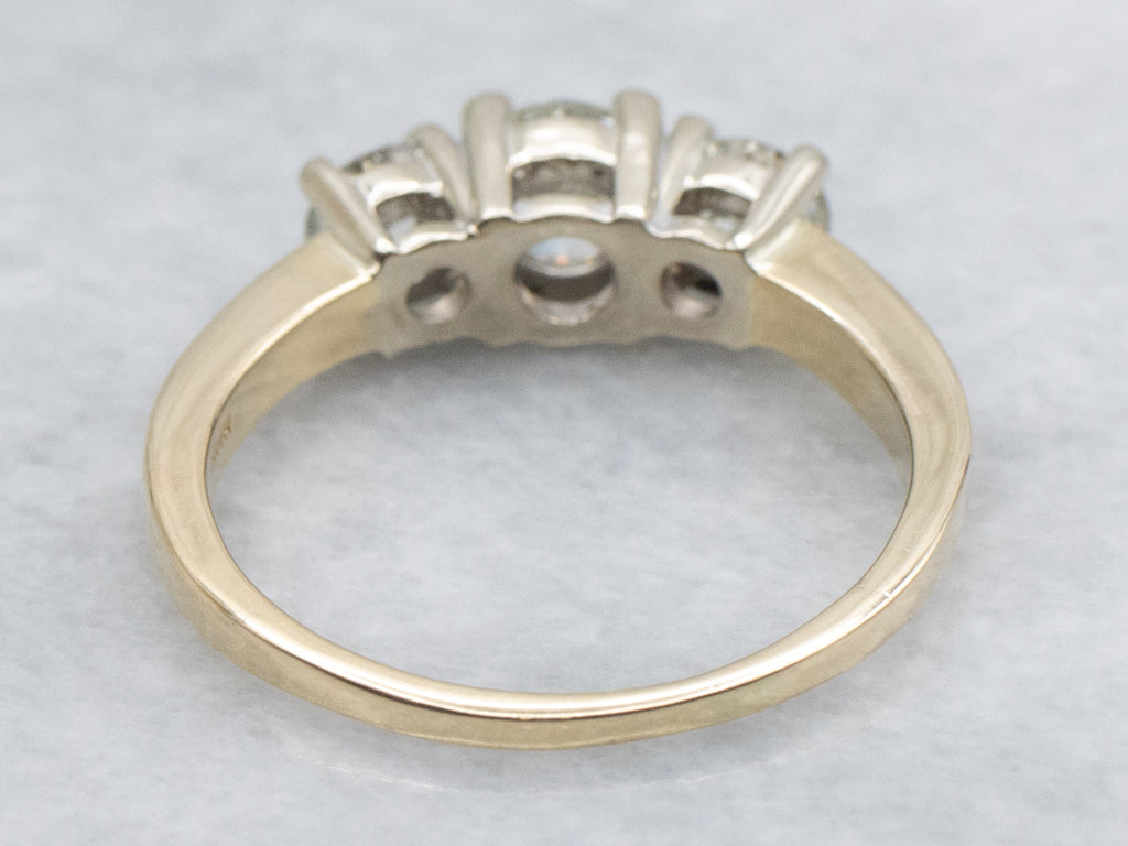 Three-Stone Brilliant Diamond Engagement Ring