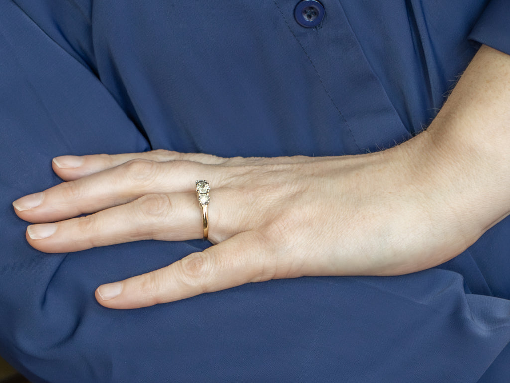 Three-Stone Brilliant Diamond Engagement Ring