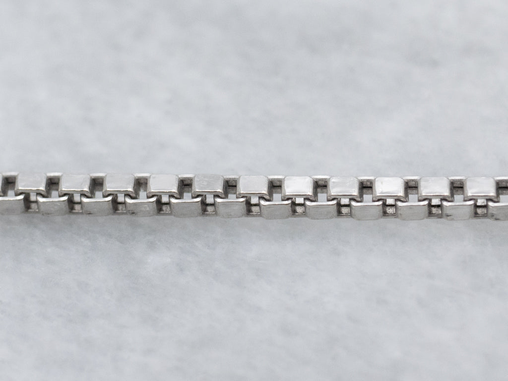 Italian White Gold Box-Link Chain