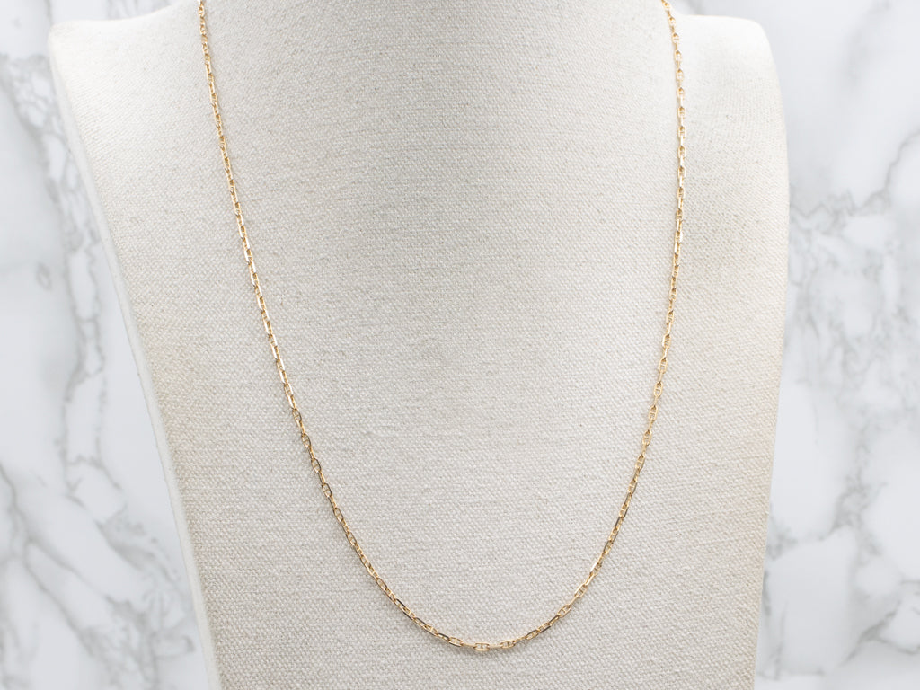 Long Yellow Gold Mariner-Anchor Chain