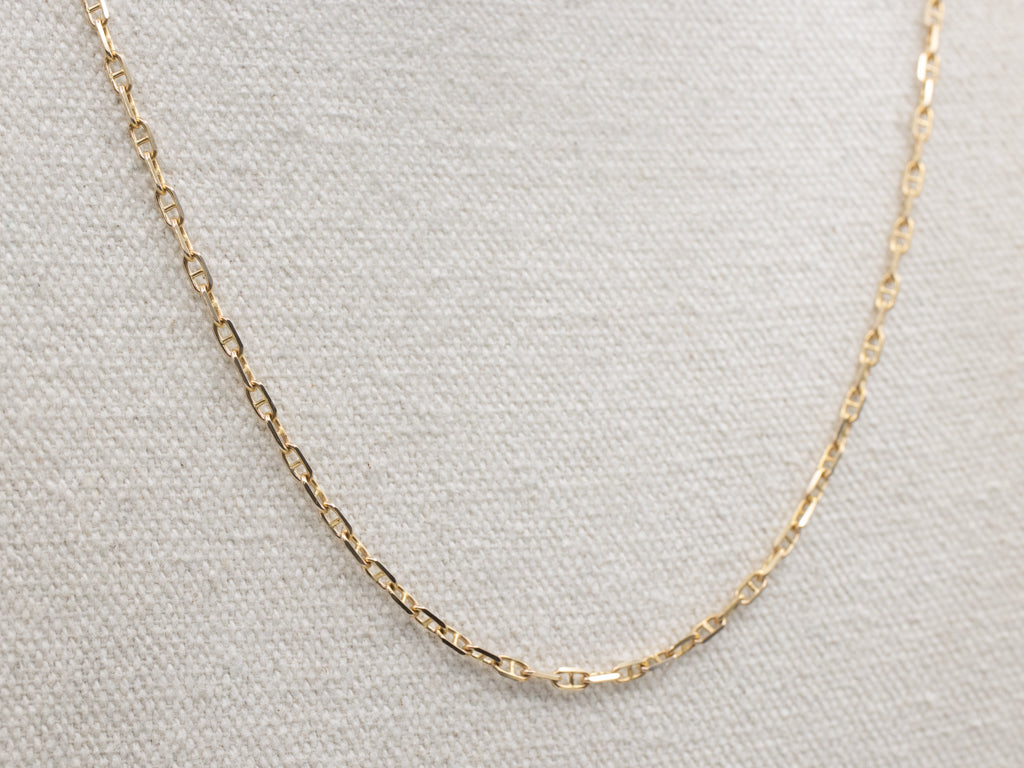 Long Yellow Gold Mariner-Anchor Chain