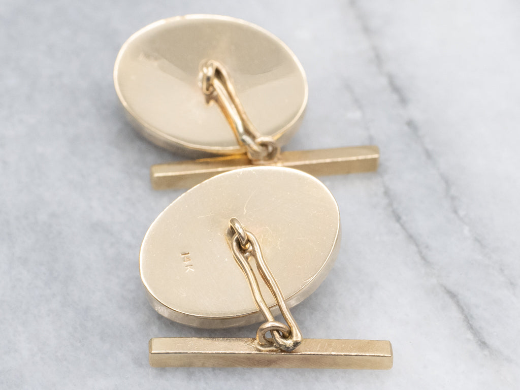 Roman Soldier Vintage Gold Cameo Cufflinks