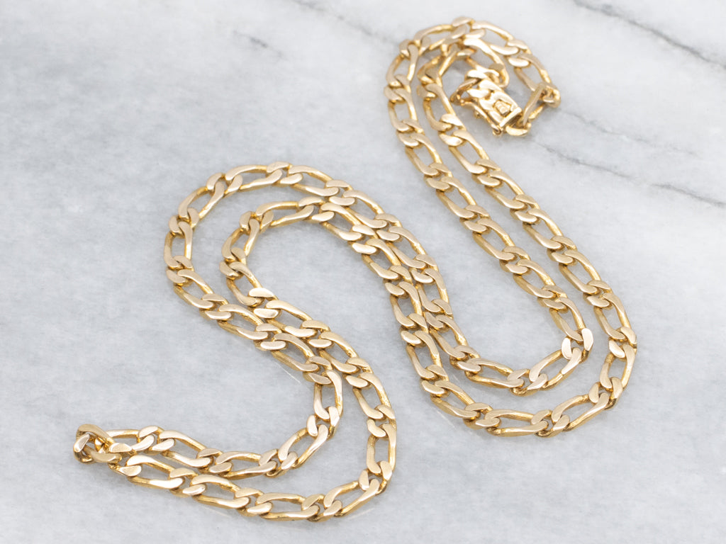 Thick 18-Karat Yellow Gold Curb Chain