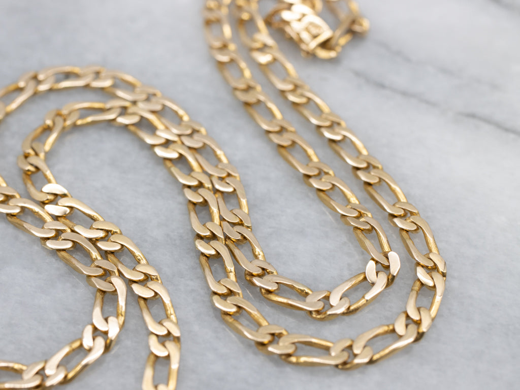 Thick 18-Karat Yellow Gold Curb Chain