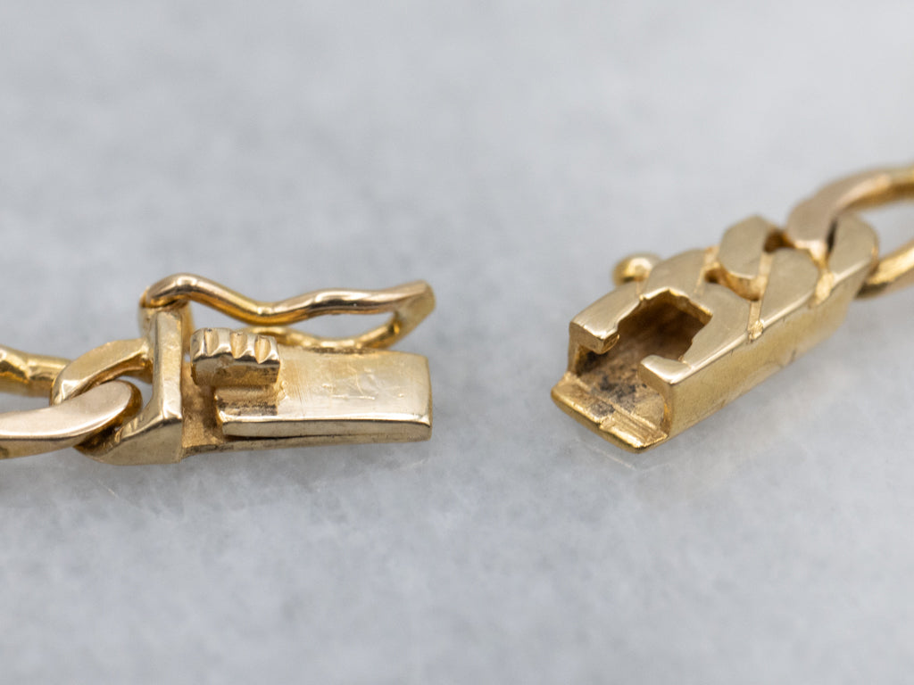 Thick 18-Karat Yellow Gold Curb Chain