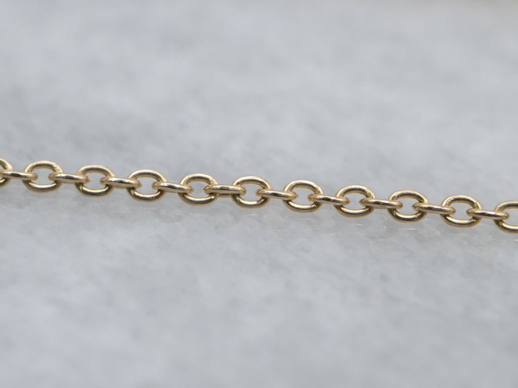 Modern Gold Diamond Bar Pendant Necklace