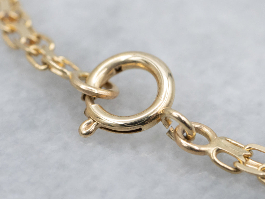 Vintage Diamond Two-Tone Gold Buckle Link Bracelet
