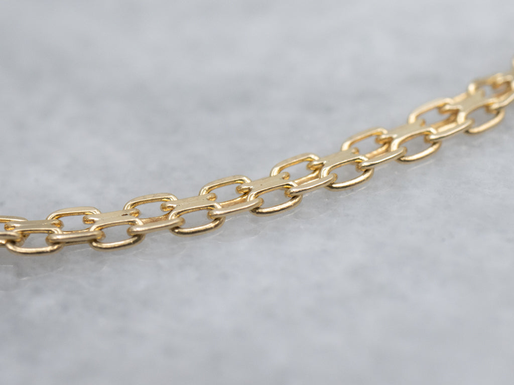 Vintage Diamond Two-Tone Gold Buckle Link Bracelet