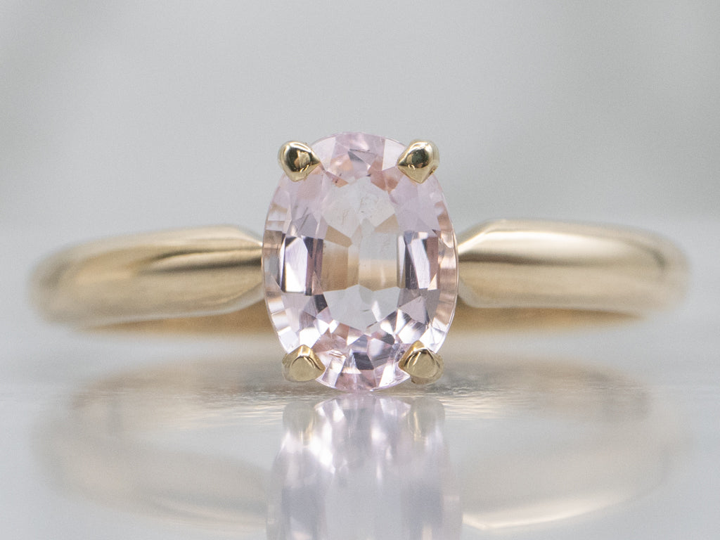 Yellow Gold Morganite Solitaire Ring