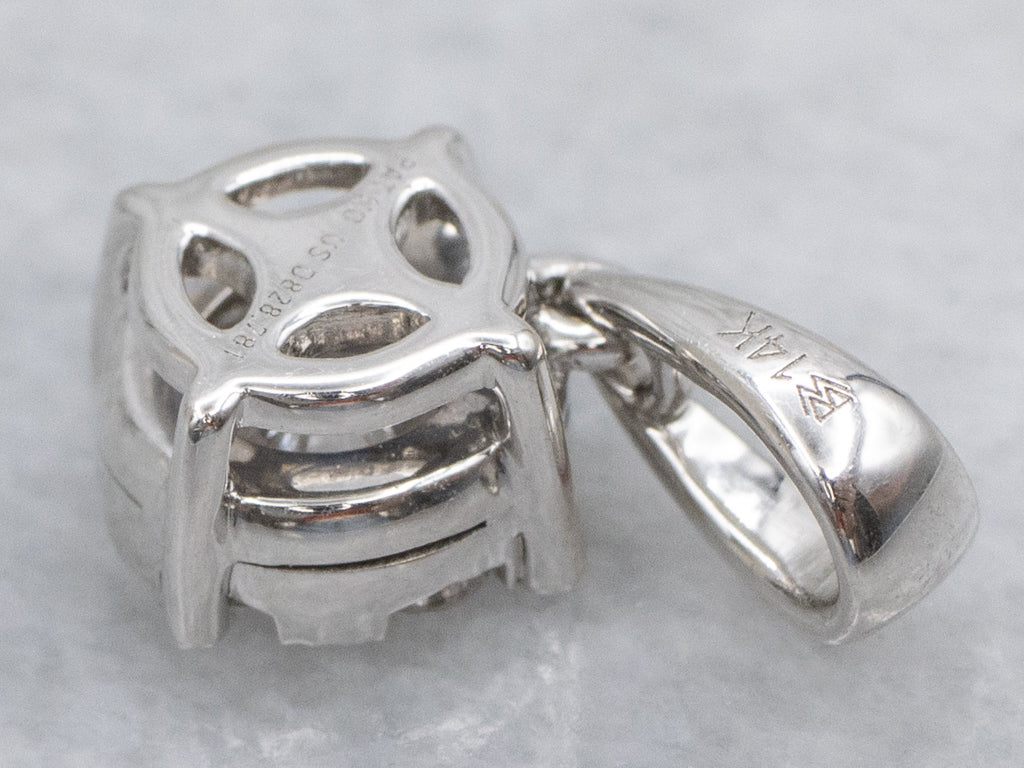 White Gold Diamond Cluster Pendant