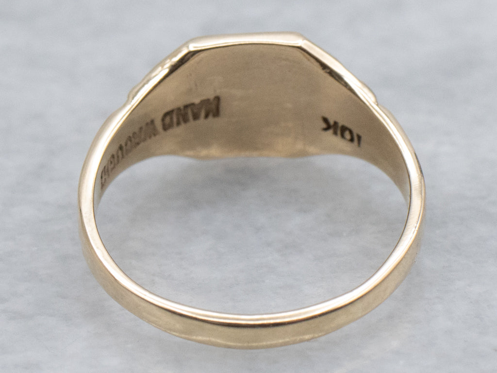 Vintage Gold "M" Monogrammed Signet Ring