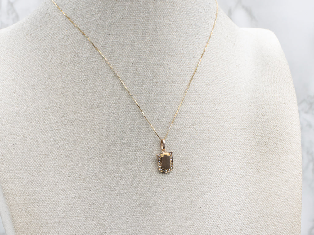 Antique Seed Pearl Sunrise Conversion Pendant
