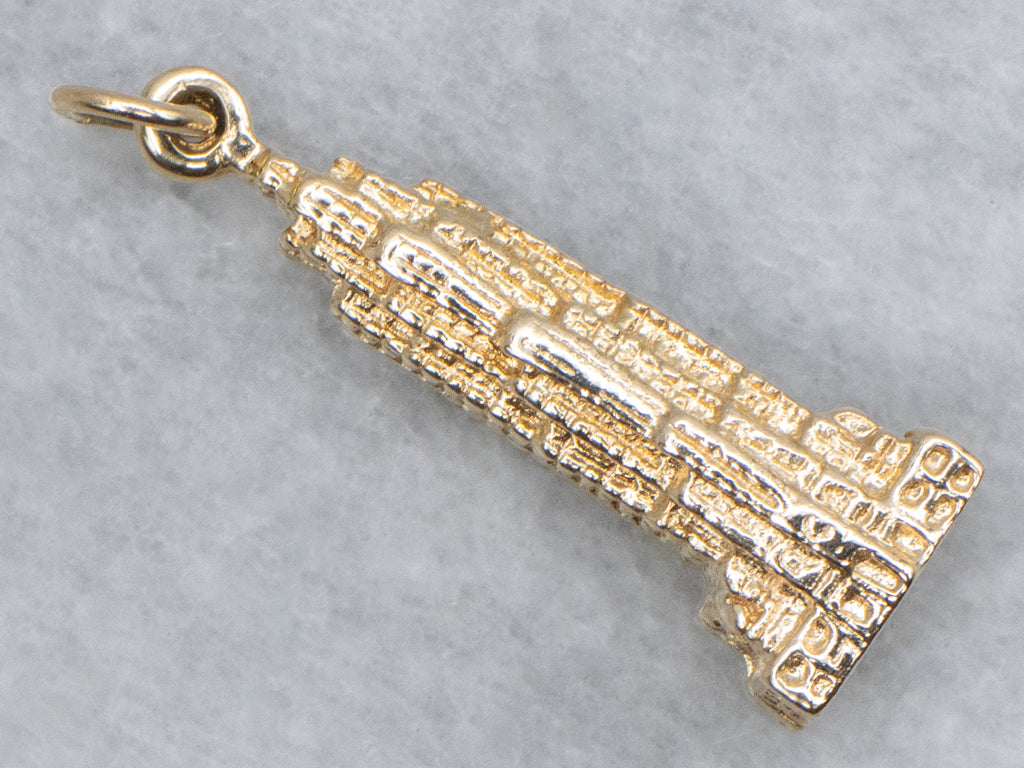 Yellow Gold Empire State Building Charm Pendant