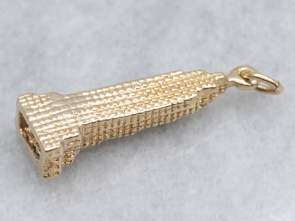 Yellow Gold Empire State Building Charm Pendant