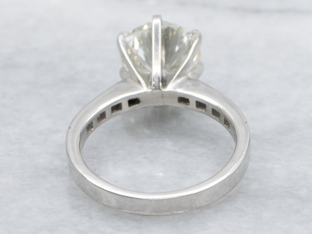 GIA-Certified Round Brilliant Diamond Platinum Engagement Ring