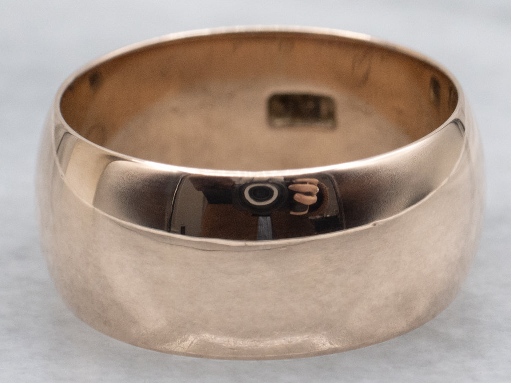 Wide Antique Hamilton Gold Unisex Band