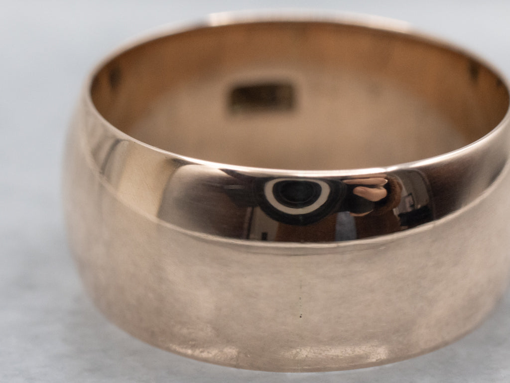 Wide Antique Hamilton Gold Unisex Band