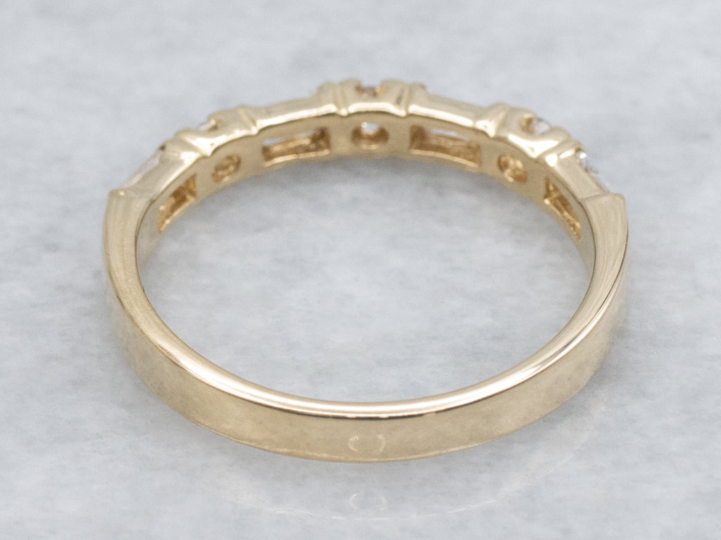 Yellow Gold Mix-Cut Diamond Band