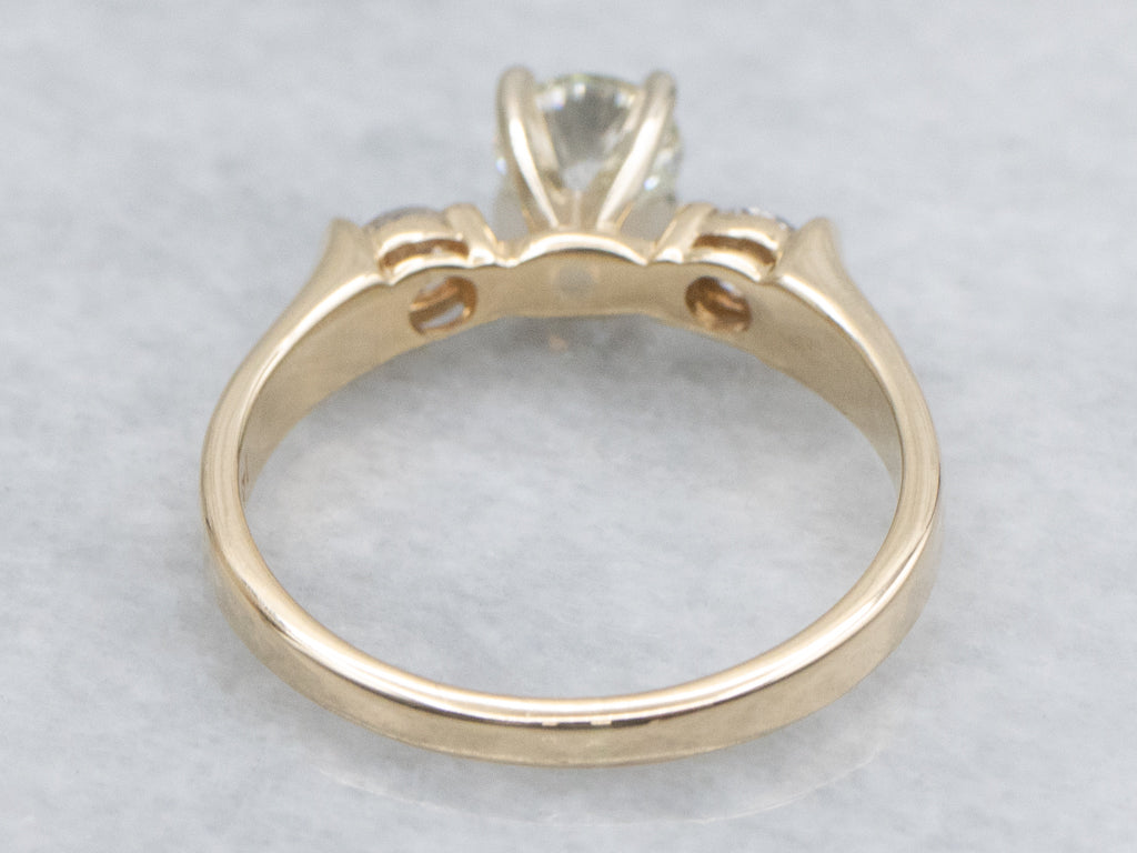 Round Brilliant Three Stone Diamond Engagement Ring