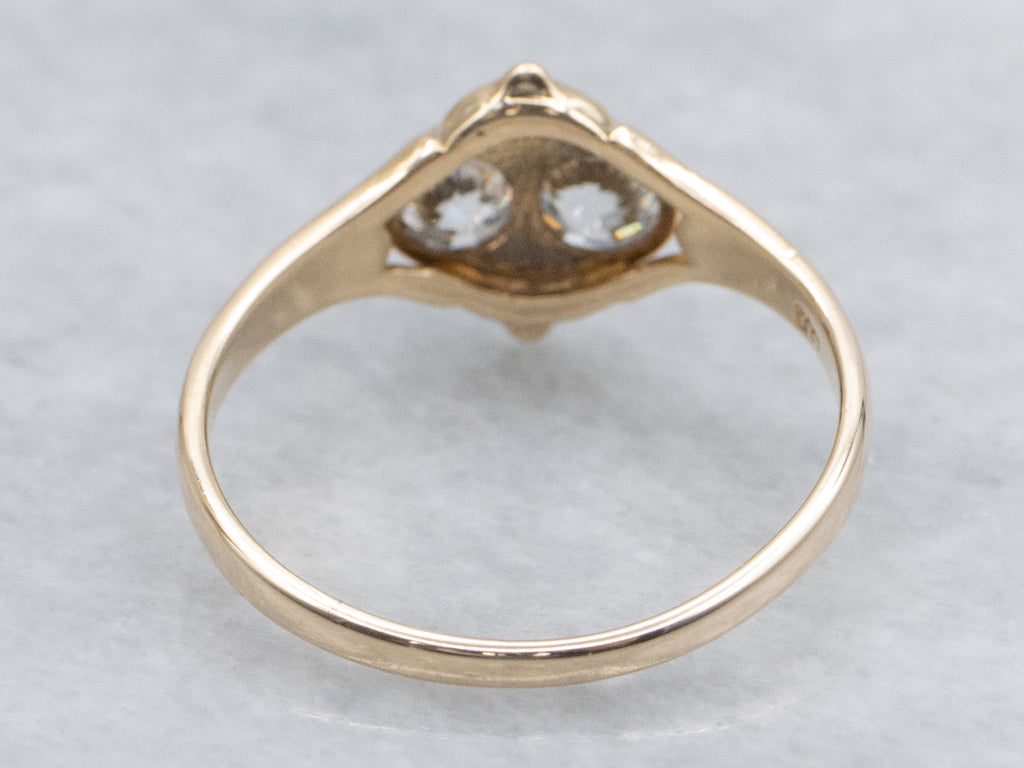 Victorian Gold Old Mine Cut Diamond and Turquoise Ring