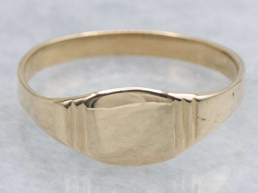 Vintage Yellow Gold Signet Ring