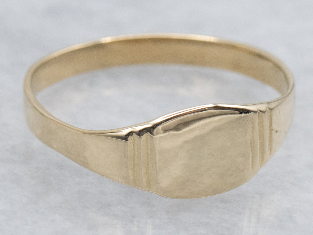 Vintage Yellow Gold Signet Ring