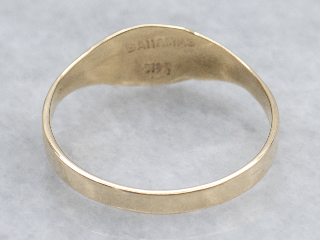 Vintage Yellow Gold Signet Ring