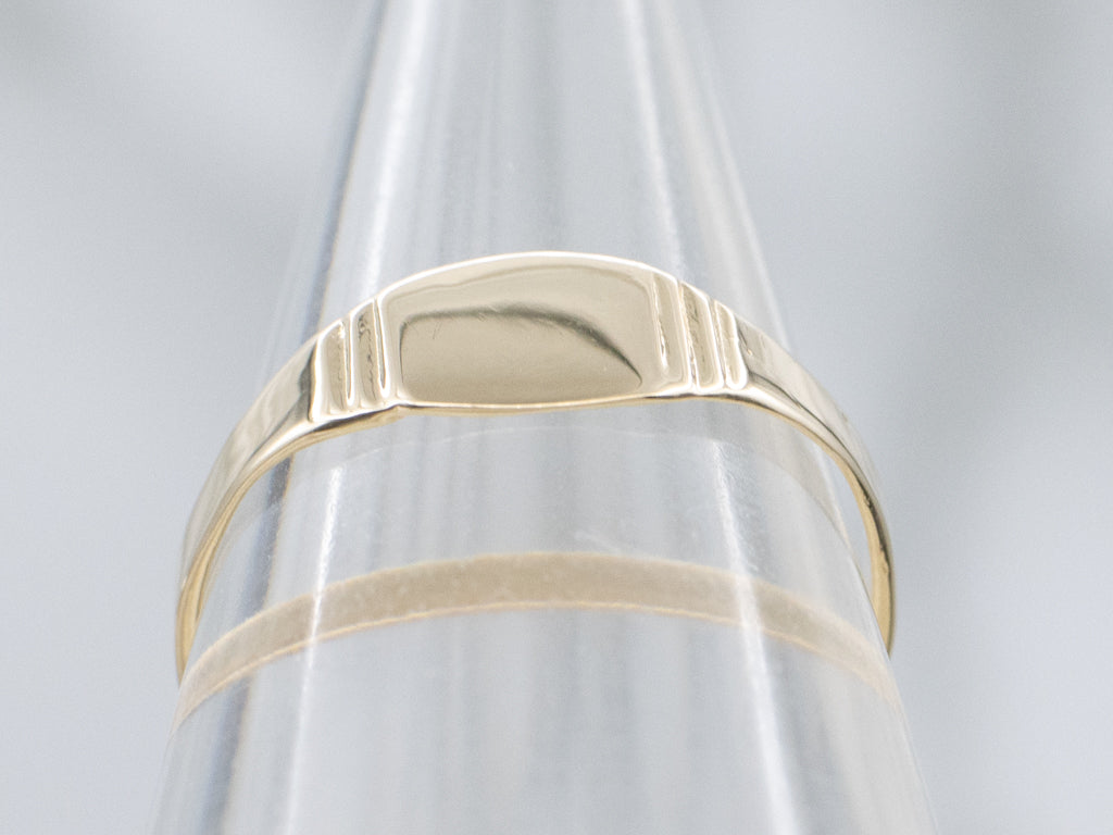 Vintage Yellow Gold Signet Ring