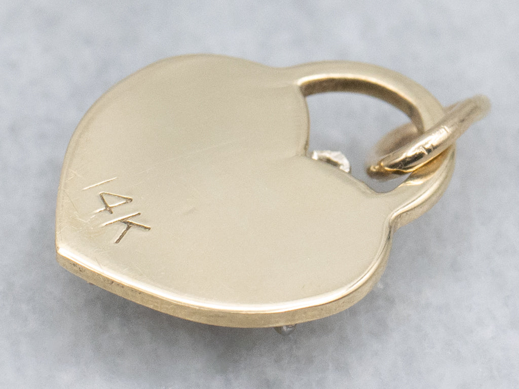 Gold Diamond Cross and Heart Pendant