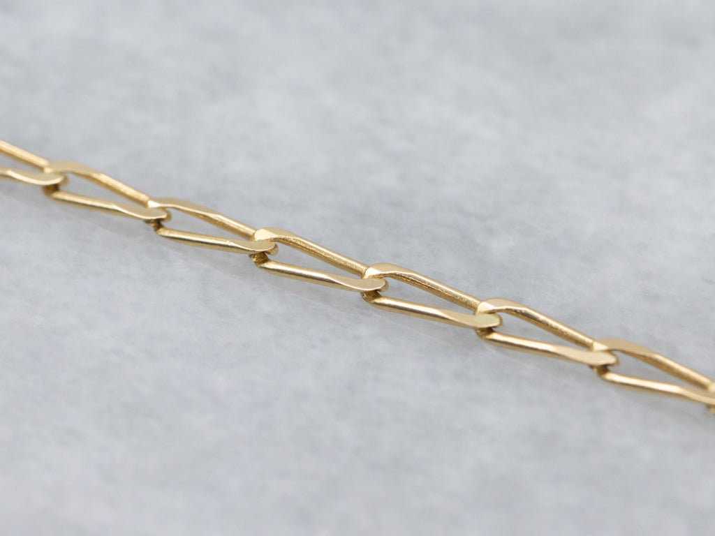 Diamond and Sapphire Gold Curb-Link Necklace
