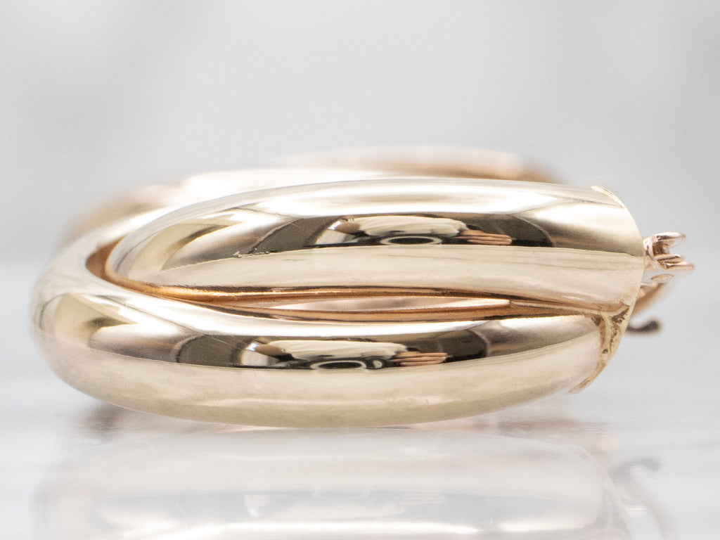 Polished Gold Double Hoop Earrings