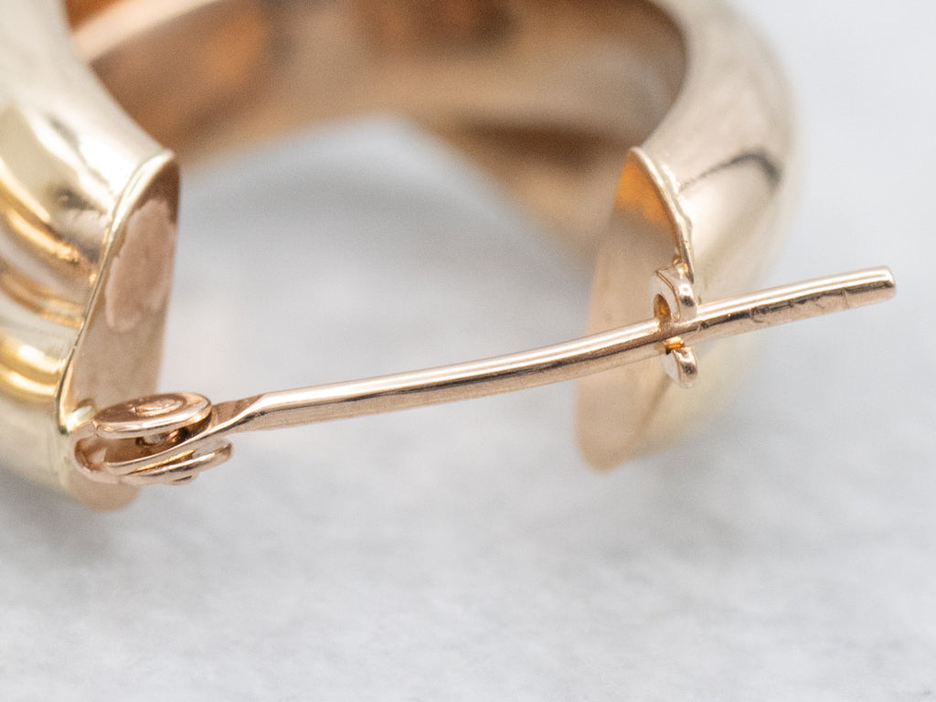 Polished Gold Double Hoop Earrings