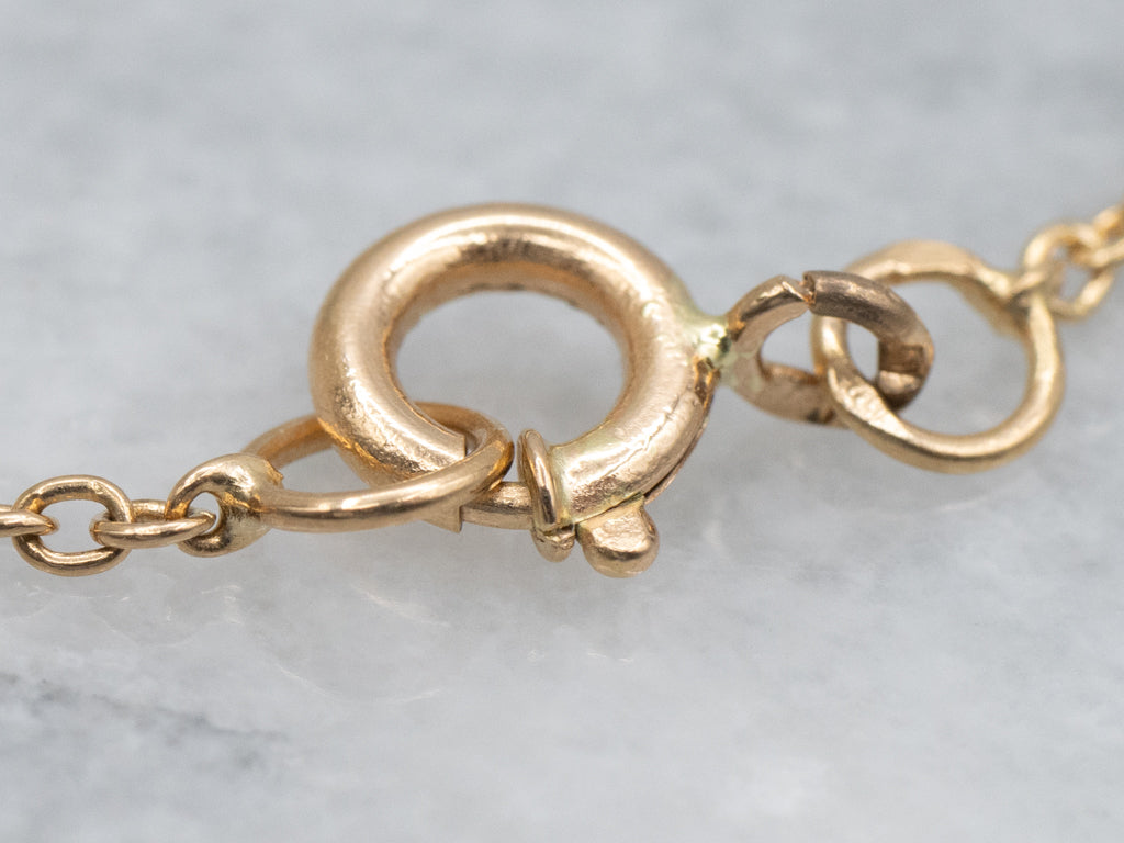 Beaded 800 Gold Station Link Bracelet