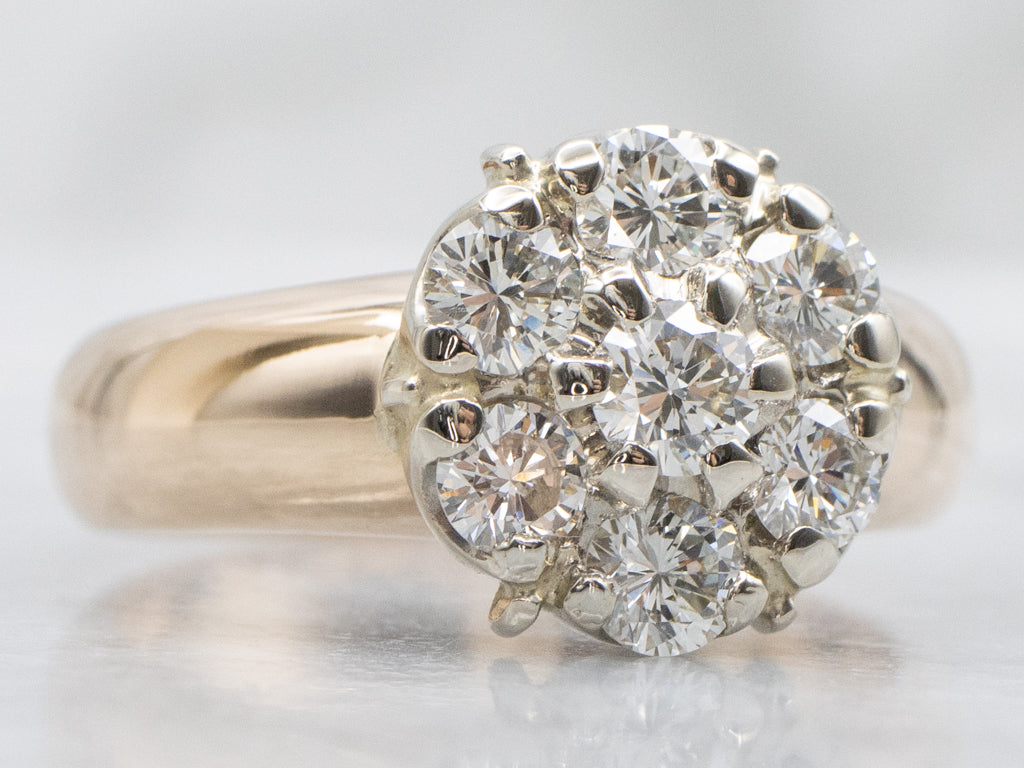 Mixed-Era Brilliant Diamond Cluster Ring