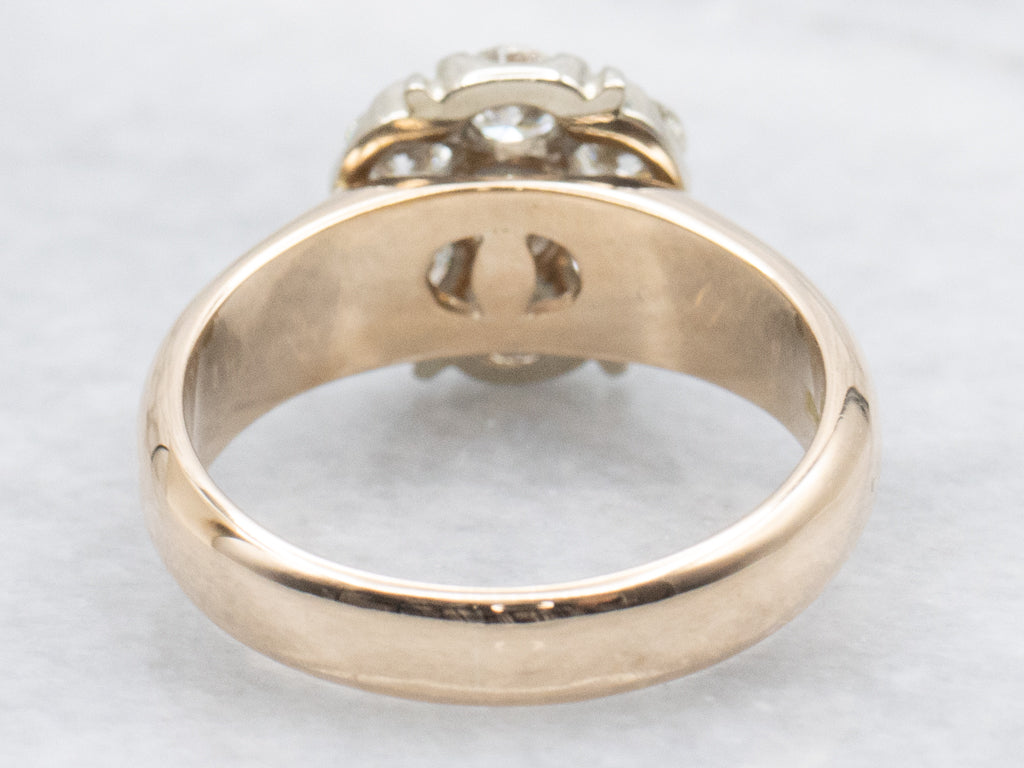 Mixed-Era Brilliant Diamond Cluster Ring