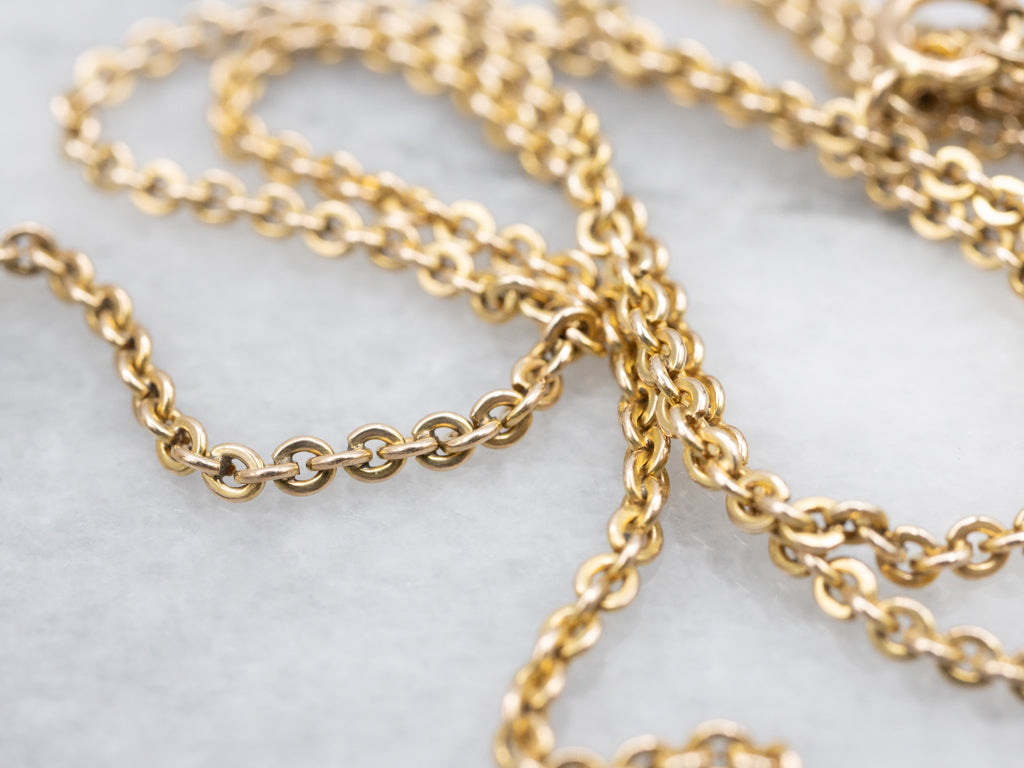 Antique Floral Seed Pearl Gold Belle Époque Necklace