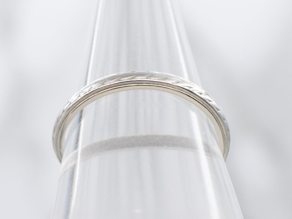 Antique Platinum Patterned Band
