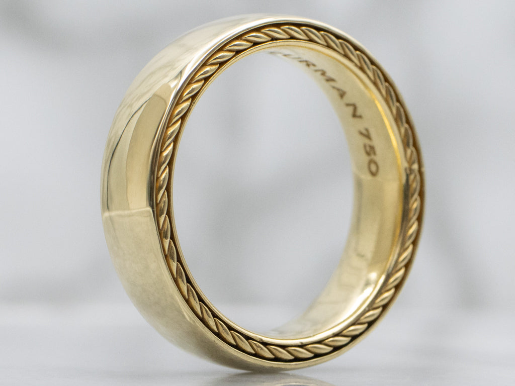 Men's David Yurman 18-Karat Yellow Gold Streamline Band