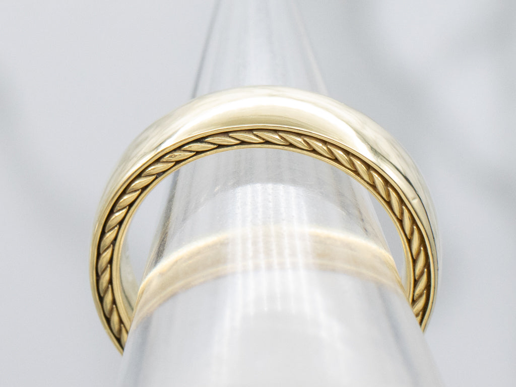 Men's 18-Karat Yellow Gold Streamline Band