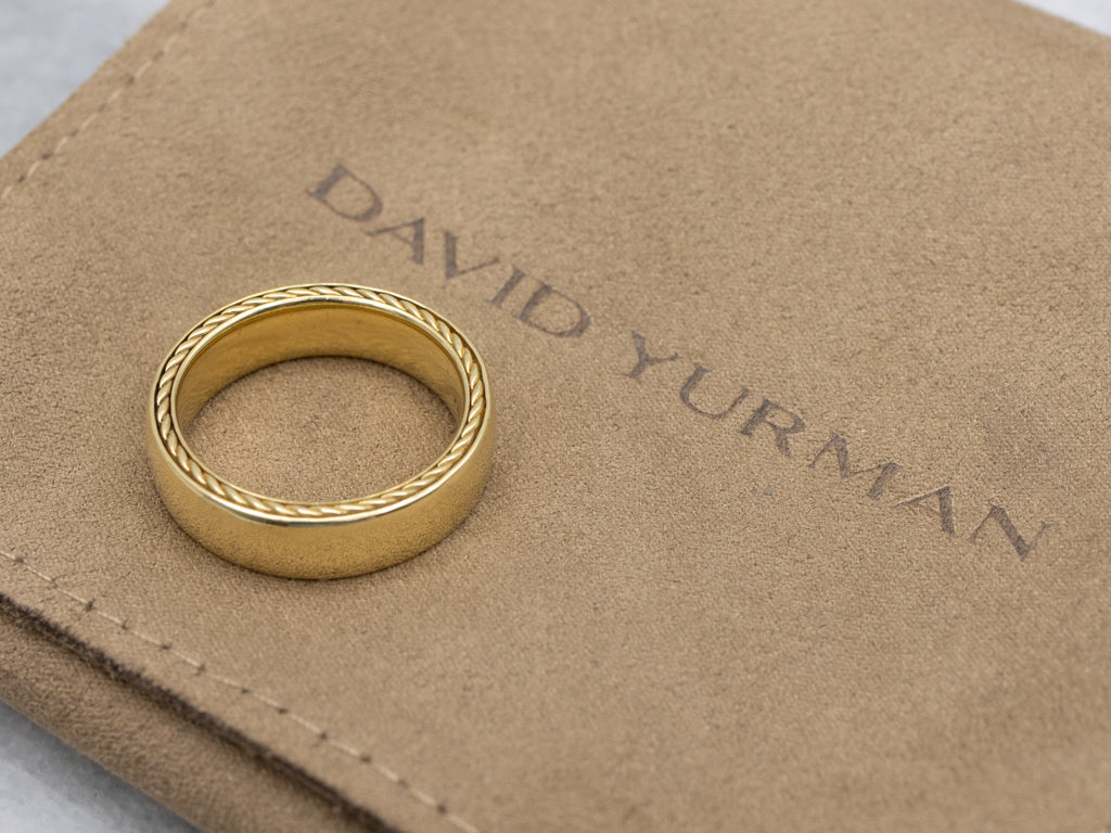 Men's 18-Karat Yellow Gold Streamline Band