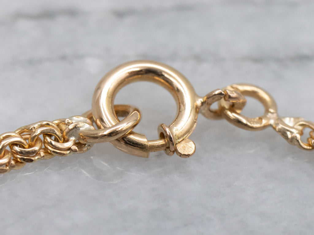 Yellow Gold Double Curb Link Bracelet