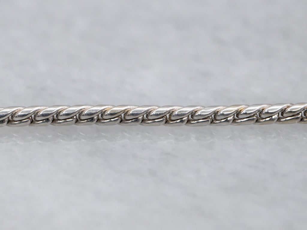 Sparkling White Gold Bezel-Set Diamond Halo Necklace