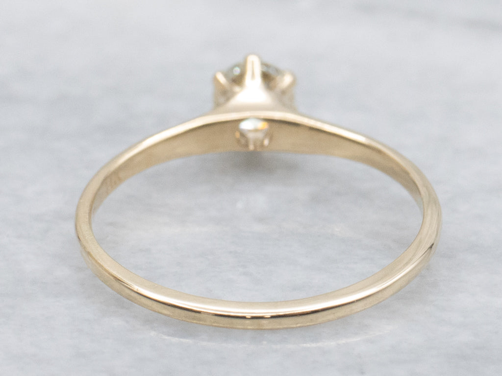 Antique Six-Prong Old Mine Cut Diamond Engagement Ring