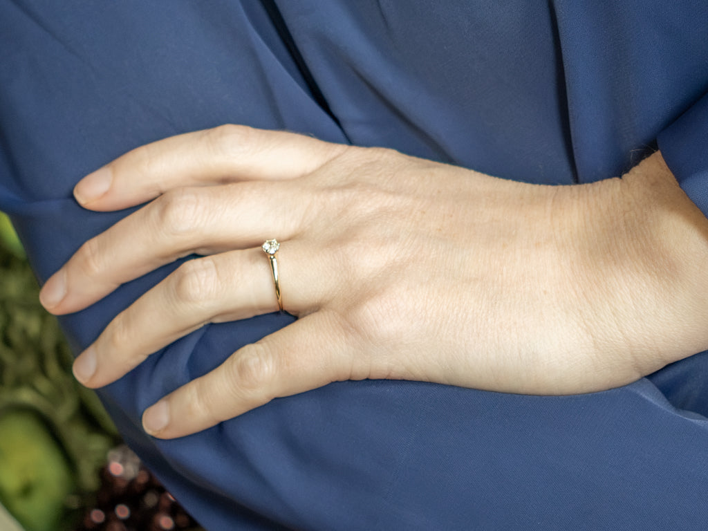 Antique Six-Prong Old Mine Cut Diamond Engagement Ring