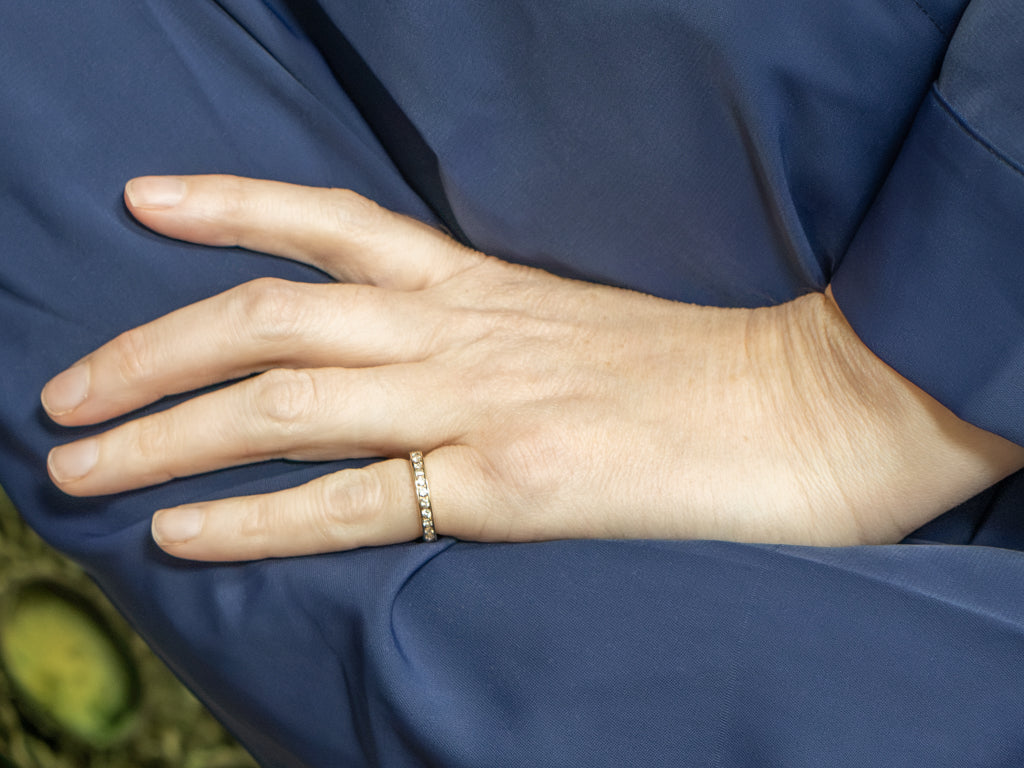 Yellow Gold Channel-Set Diamond Eternity Band