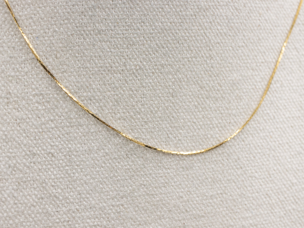 Long Italian Gold Cobra Link Chain with Spring Ring Clasp