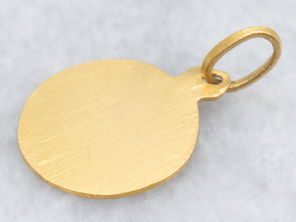Portuguese "Deus Te Guie" 800 Gold Disc Charm