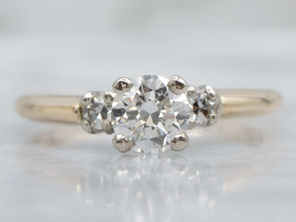 Three Stone Brilliant Diamond Engagement Ring