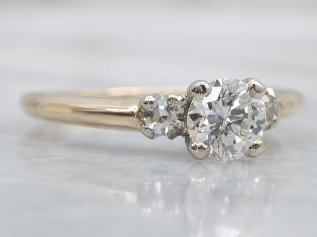 Three Stone Brilliant Diamond Engagement Ring