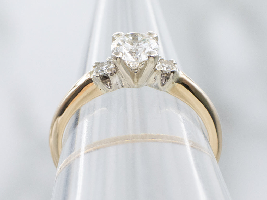 Three Stone Brilliant Diamond Engagement Ring